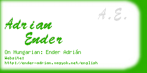 adrian ender business card
